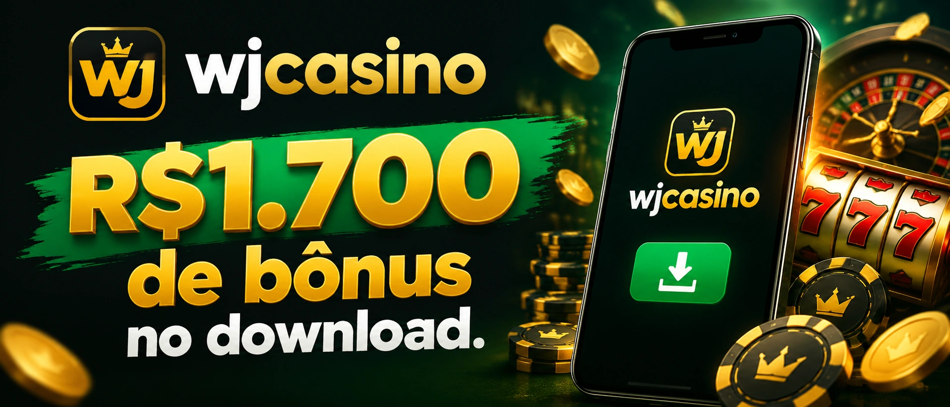 Passo visual de instalação e acesso do wjcasino no Android e iPhone