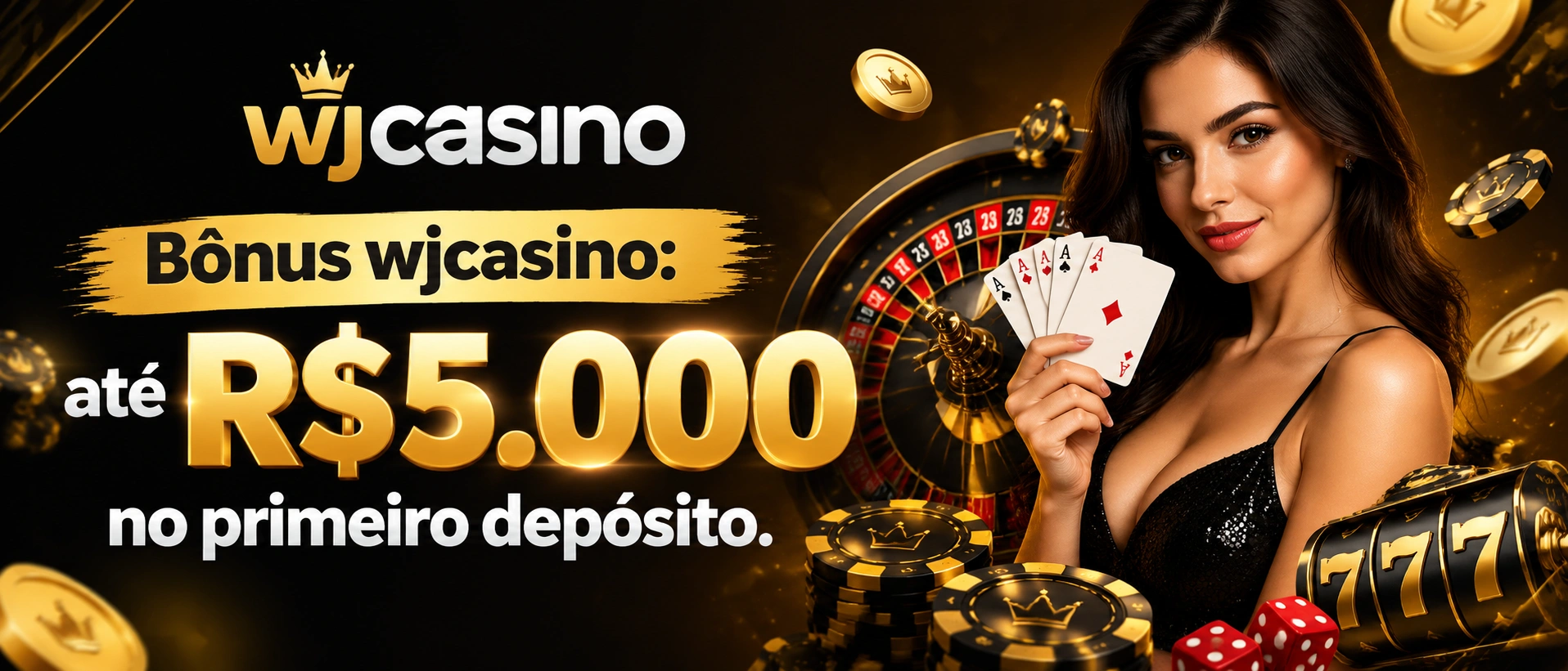 Tela de bônus de boas-vindas destacando a oferta de primeiro depósito